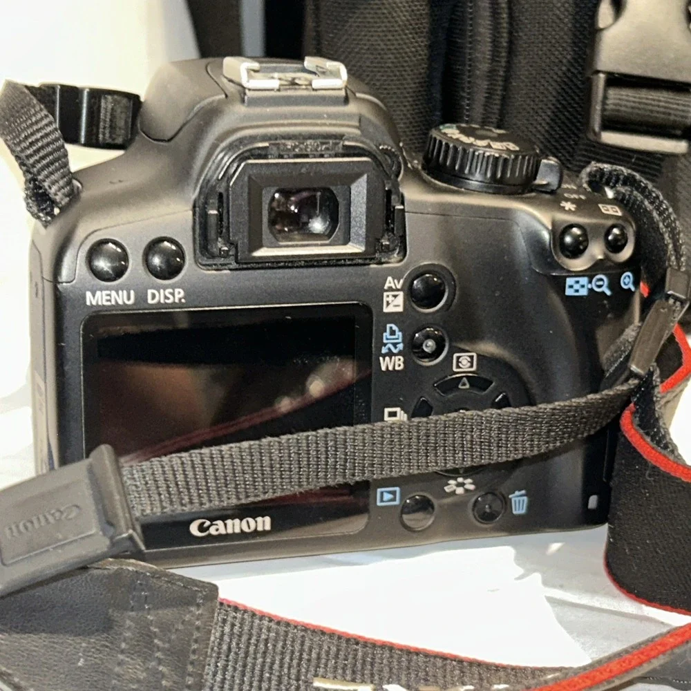 Canon EOS Rebel XS DSLR With Lens, Stand, & Case